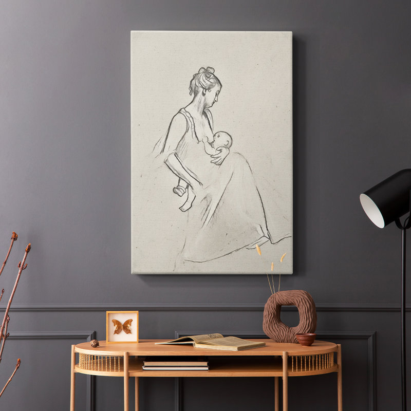 Winston Porter Vintage Sketch LXXVII -Gallery Wrapped Cavas | Wayfair